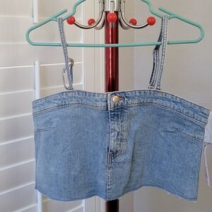 Denim Blue Women's Crop Top